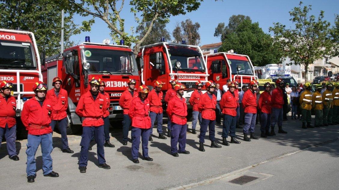 Profissionais e voluntários da proteção civil